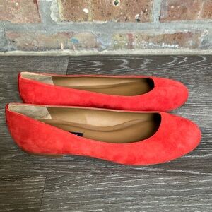 Margaux Red Suede Flats